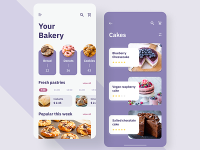 Bakery Mobile app 60days challenge app appdesign branding ui user experience user interface design userinterface ux
