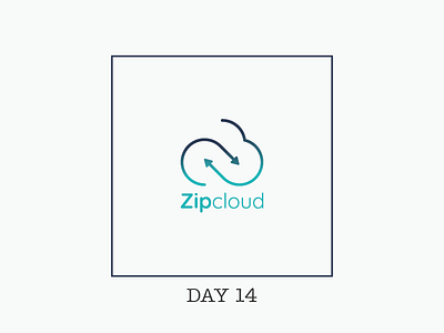 Day 14 challenge - Cloud Computing Logo branding cloud computer dailylogo dailylogochallenge design illustration logo storage vector zip