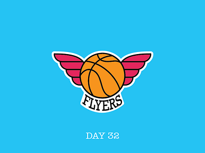 Day 32 challenge - Sports Team branding dailylogo dailylogochallenge design flying illustration logo sport typography vector