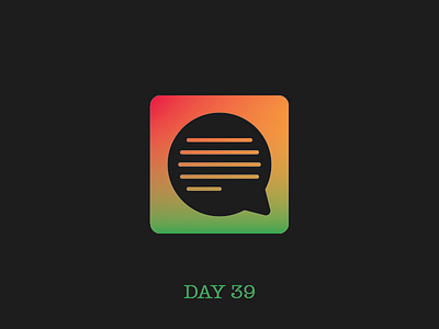 Day 39 challenge - Messaging App branding chat dailylogo dailylogochallenge design illustration logo messaging app simple typography vector
