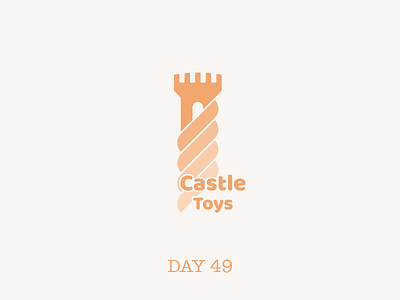 Day 49 challenge - Toy Store branding castle toys dailylogo dailylogochallenge design illustration lettering logo tower twist vector