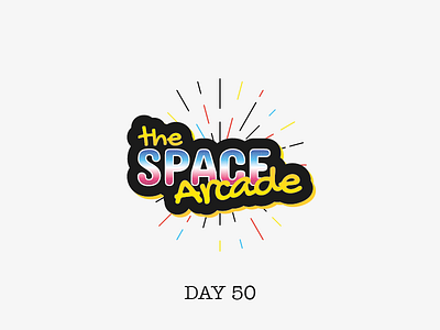 Day 50 challenge - Video Game Arcade branding dailylogo dailylogochallenge design game illustration lettering logo space vector video game arcade