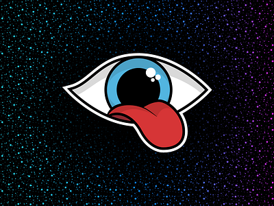Eye 👀👅 design eye icon illustration sticker tongue vector