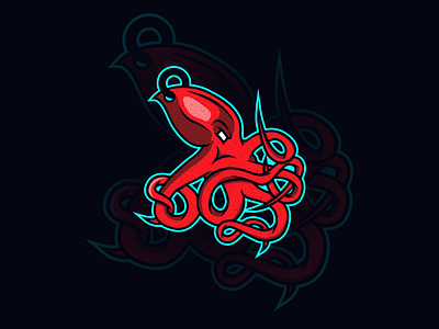 Octopus Logo design 🐙 branding illustration logo mascot mascot logo vector