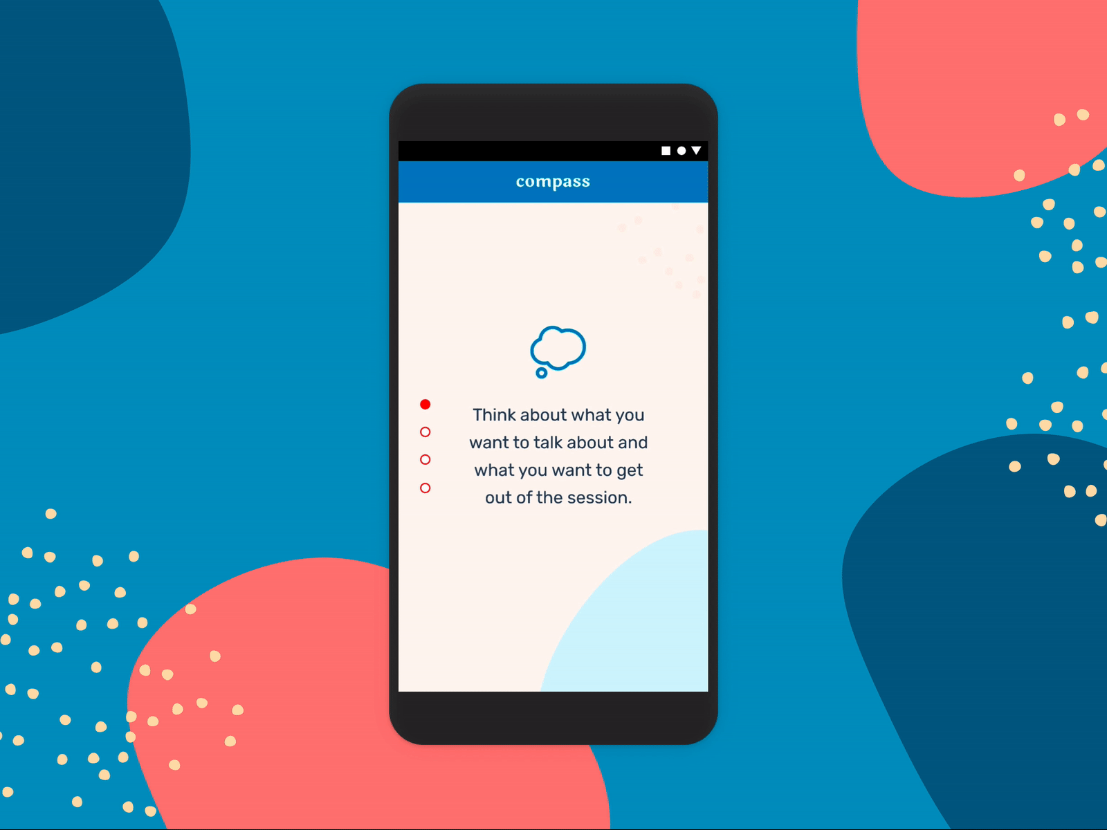 Mental Health How-To Guide counseling guide mental health mobile mobile app shapes ui design wellness