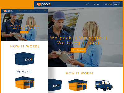 Pack it website design icon logo ui vector web website