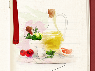 ingredients in watercolor. cookbook ingredients photomanipulation watercolor