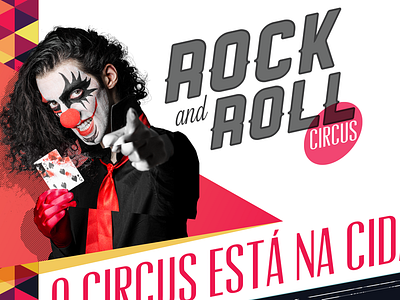 Circus Lineup circus clown clowns colorful diagonal geometry joker poster rock triangles