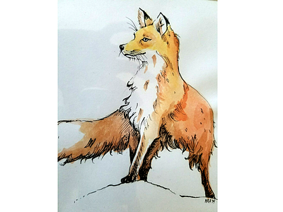 Watercolor Fox