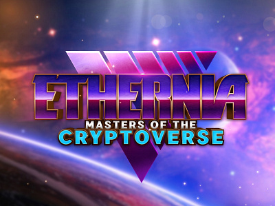 Ethernia crypto game crypto logo fantasy logo game logo space logo