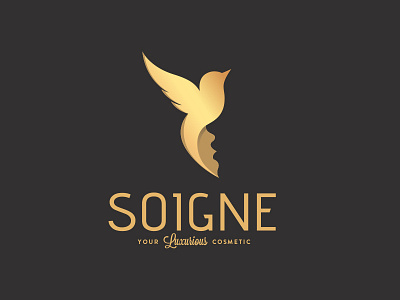 Soigne Logo beauty cosmetic dove luxury woman