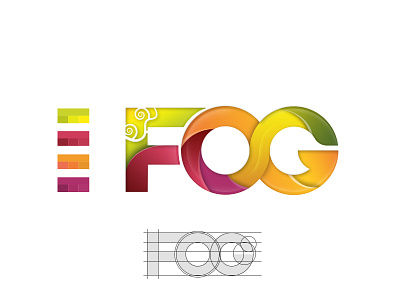 Fog Furniture coloful design green illustration logo red typography vector yellow