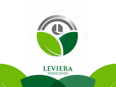 Leviera design green healthy illustration leaf logo