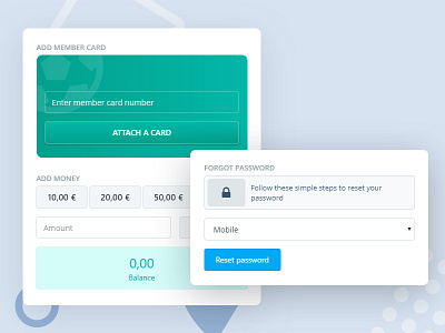 Member card amount attach card currency design flat forgot forgot password member money reset reset password ui ux