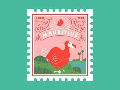 Mauritius africa dodo illustration mauritius postage stamp stamp travel