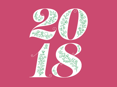 Happy 2018! 2018 illustration lettering typography