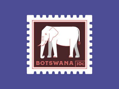 Botswana Stamp africa botswana elephant illustration postage stamp stamp