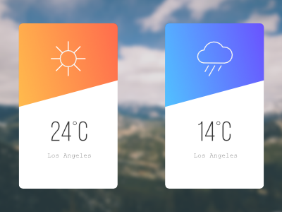 Weather Widget blue concept illustration ui ux weather widget yellow