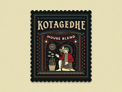 Traditional Coffee Label Design