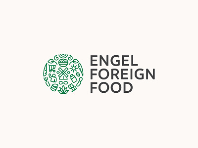 Engel Foreign Food - Logo Design branding design flat illustration flatdesign graphicdesign illustration logo vector