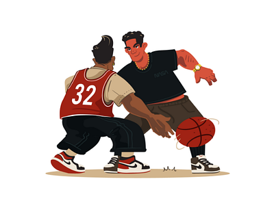 Hello Dribble ! animation basketball design graphicdesign illustrations jordan nike sport vector