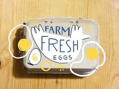 Farm Fresh Eggs brand identity digital art eggs farmer market food packaging illustration organic food packaging product illustration whole foods