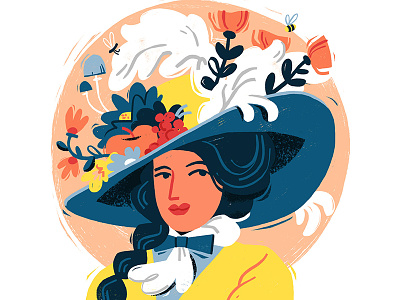 Victorian Lady adobe photoshop character design editorial illustration faces illustration people illustration portrait victorian hat