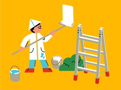 Painter branding illustration illustrator vector