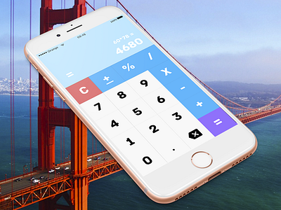 Daily UI #004 - Calculator 004 calculator challenge dailyui design flat iphone smartphone ui usa ux