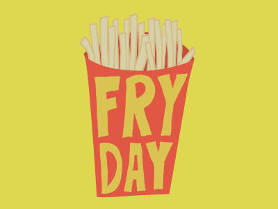 Fryday color colors freehand friday fries fryday hand drawn hand lettering hand letters handdrawn lettering letters tgif type typography