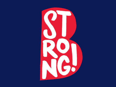 B Strong Boston b strong boston color colors freehand hand drawn hand lettering hand letters handdrawn lettering letters type typography