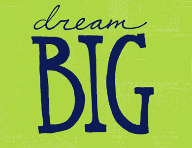 Dream Big! color colors freehand hand drawn hand lettering hand letters handdrawn lettering letters monday motivational motivational monday script type typography