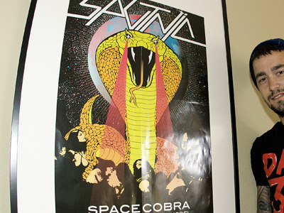 Sputnic Space Cobra Poster for Ben Hucke with Ben Hucke design illustration poster type typography