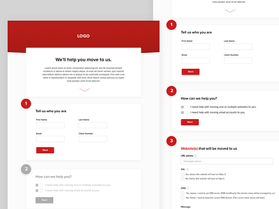 Form design about blank business clean corporate customer field form form design form field hosting input field input fields light design minimalism server ui uiux ux white and red