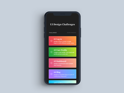 UI Design Challange App