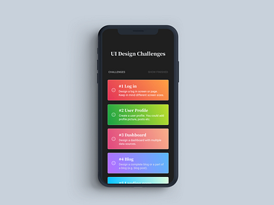 UI Design Challange App