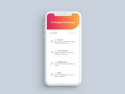 App design - Bright & Gradient app app design clean design gradient light minimalism to do app ui ui challenge uiux ux