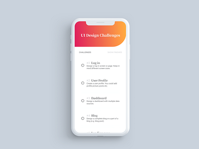 App design - Bright & Gradient