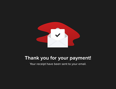 Email confirmation illustration confirmation dark mode email email receipt icon illustration letter mail minimalism receipt red red and grey sent thanks thankyou