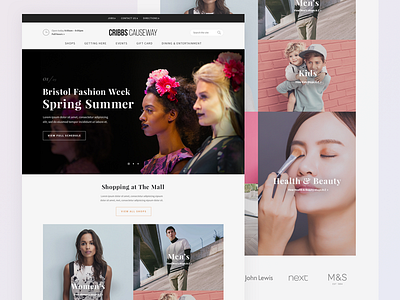 Cribbs Homepage Layout branding design hero homepage ui ux web website