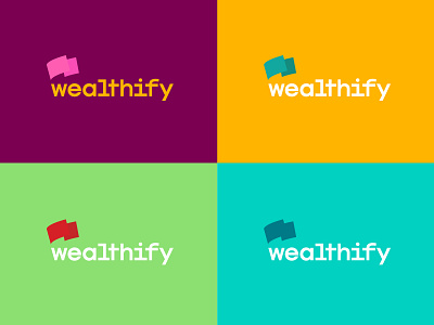 Wealthify Logo Concept Colour Variants