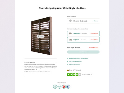 Product Page branding e commerce ui website