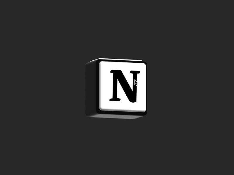 3D notion's icon 3d animation gif logo notion spline