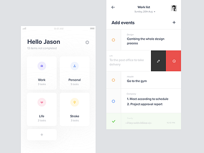 To do chart events iphone layout list mobile profile statistics tasks to do ui ux
