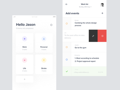 To do chart events iphone layout list mobile profile statistics tasks to do ui ux