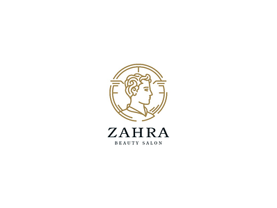 Zahra beauty salon barber beauty dark blue elegant gold hair salon
