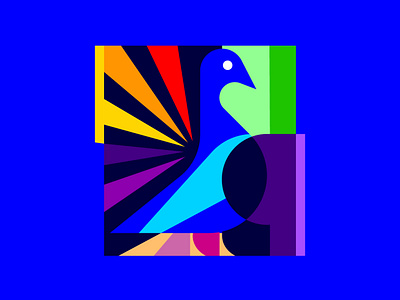 Colorful bird art bird bold brand identity colors design digital illustration illustrator logotype modern symbol vectorart