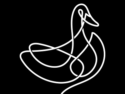 Monoline duck brand brand identity branding design duck icon lines logo logotype monogram monoline symbol