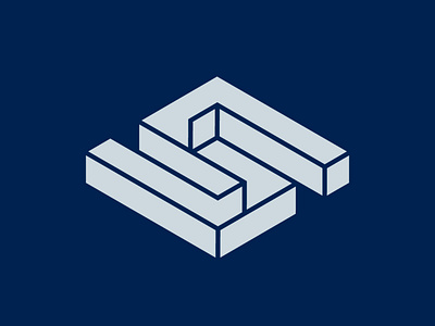 Isometric S brand branding design isometric isometry letter letter s logo logotype mark monogram symbol