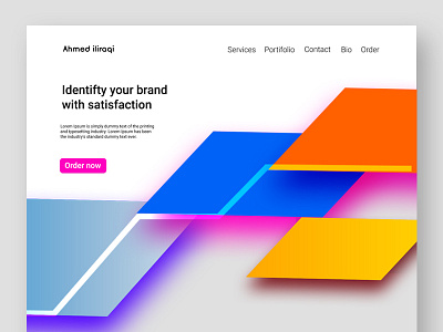 My website Design - UI colorful header pallette portifolio uiux website